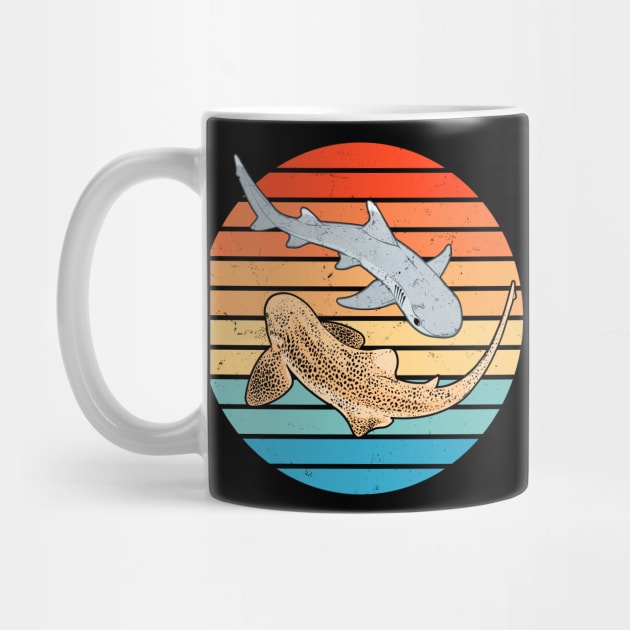 Zebra Shark and Whitetip Reef Shark by NicGrayTees